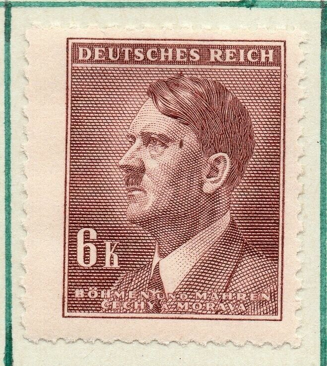 German Bohemia 1942 Hitler Early Issue Fine Mint Hinged 6K. NW-91534