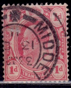 Transvaal South Africa 1905-10, King Edward VII, 1d, sc#282, used