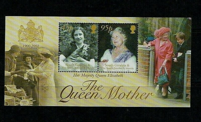 South Georgia, 2002, Queen Elizabeth, The Queen Mother, Commemoration  MNH M/S