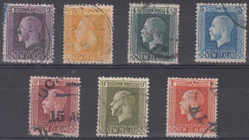 New Zealand Scott 146,147,152,153,157-9 Used (Catalog Value $116.70)