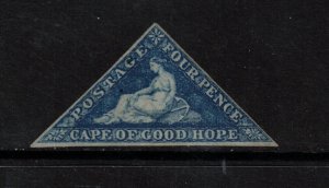 Cape Of Good Hope #4b Very Fine Mint Deep Blue Full Original Gum Relatively LH