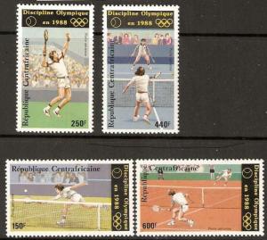 CENTRAL AFRICAN REPUBLIC 1986 OLYMPICS/TENNIS MNH