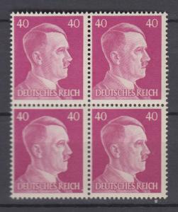 1941/44 Germany Hitler Head Block 40Pfennig Mi795 MNH Luxe