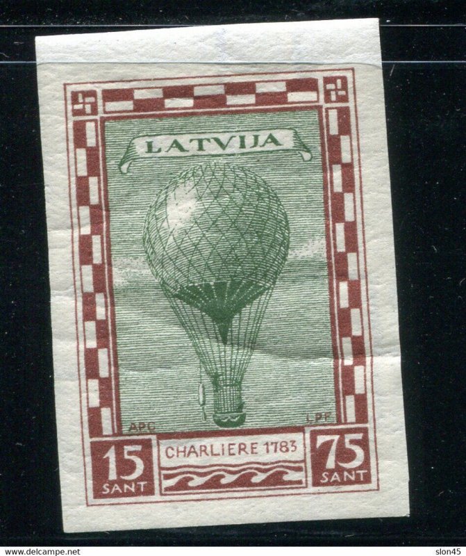 Latvia 1932 Air mail Sc CB11 Mi 212B Imperf MvLH 13180