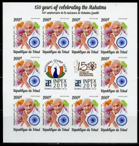 CHAD 2020 150 YEARS CELEBRATING THE MAHATMA IMPERF SHEET(10)  MINT NEVER HINGED