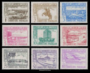 Paraguay Scott 1467-1475 Mint never hinged.