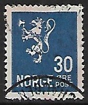 Norway # 122 - Heraldic Lion - used......{GR41}