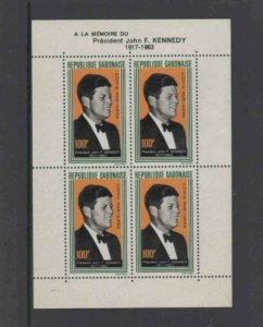 GABON #C27a 1964 JFK MINT VF NH O.G S/S4