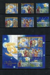 Guernsey: 2002  Christmas, Nativity scenes, MNH set + M/S. 