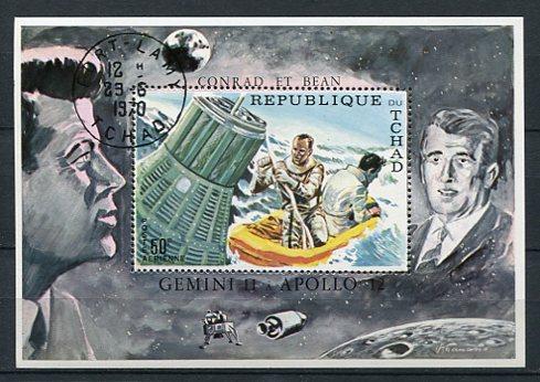 Chad 1970 SS Astronauts Cobrad Gemini 11 &Apollo 12 U/CTO