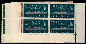 Norway Scott 382-6 Mint NH blocks