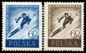 Poland 764-5 MNH  - Skiing
