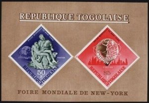 Togo 533-537,537a,MNH1.Mi 477-481,Bl.21. New York World Fair 1965.Michelangelo.