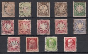 Bavaria 1881/1912  Selection x14 Used