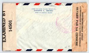 Haiti 1942 Dual Censor Cover to USA (III) - Z13657