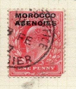 Morocco Agencies British PO 1907-12 Issue Fine Used 1d. Optd NW-180578