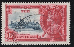 Fiji 1935 Silver Jubilee 1½d dot by flagstaff variety very fine used