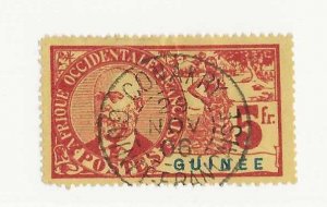 French Guinea Sc #47 5Fr top value   used with SON CDS VF