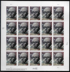 US #3870 37c Buckminster Fuller Sheet, VF/XF OG NH, fresh sheets, STOCK PHOTO