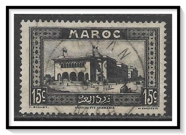 French Morocco #129 Post Office Used