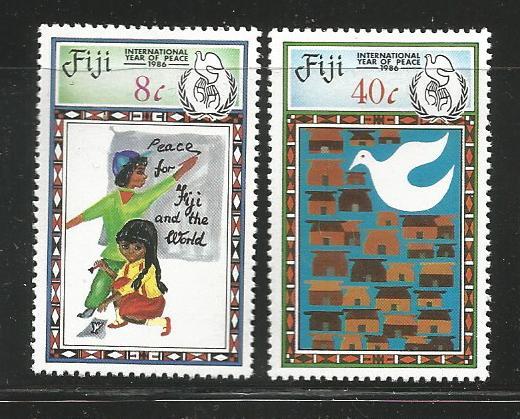 FIJI 549-50 MNH PEACE YEAR SET 1986