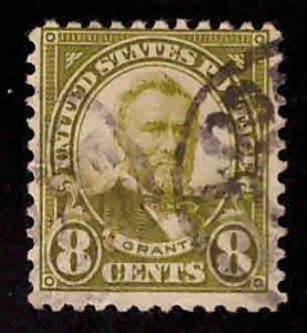 USA Scott 560 Used 8c Grant stamp