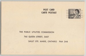 Canada 1960s 6c Centennial Precancel Ontario Utilities Postal Stationery Card
