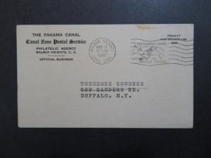 Canal Zone 1946 Offical Postal Card to USA - Z8480