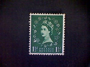 Great Britain, Scott #355, used(o), 1960, Wilding: Elizabeth II, 1​​​​​​​½d