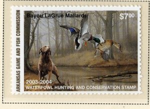 US AR23 ARKANSAS STATE DUCK STAMP 2003 MNH SCV $14.00 BIN $7.00