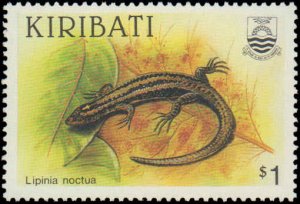 Kiribati #491-494, Complete Set(4), 1987, Reptiles, Never Hinged