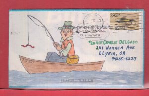 Local Post Fishing hand drawn coloured ACE US cover