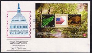 New Zealand 2006 Washington Exhibition First Day Cover FDC SC 2070