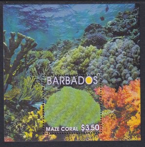 Barbados 1072 Coral Souvenir Sheet MNH VF