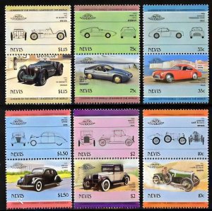 Nevis 1985 Mi#314/325 CARS IV Series 6 Pairs (12 values) MNH