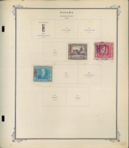 1878-1956 Panama Postage Stamp Collection on Album Pages Catalog Value $753