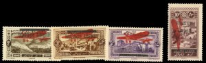 Lebanon #C17-20 Cat$22, 1927 Airpost, set of four, hinged