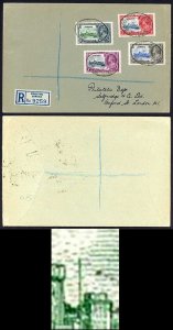 Jamaica SG116a 1935 Silver Jubilee 6d Extra Flagstaff on Cover