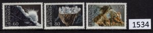 $1 World MNH Stamps (1534), Liechtenstein Scott 1033-1035, minerals, set of 3