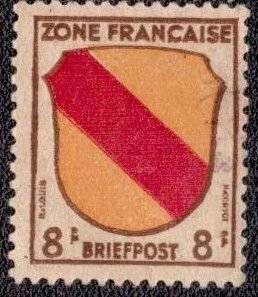 Germany -French Occupation 1945 -  4N10 Used