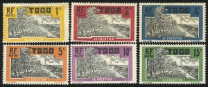 TOGO Sc 216-221 F-VF/MH - 1924 Togo Scenes