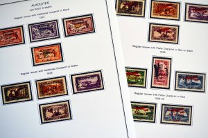 COLOR PRINTED FRENCH SYRIA 1916-1946 STAMP ALBUM PAGES (56 illustrated pages)