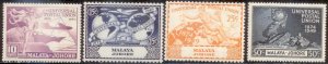 Malaya Johore 1949 SC# 151-5 MLH-OG E28