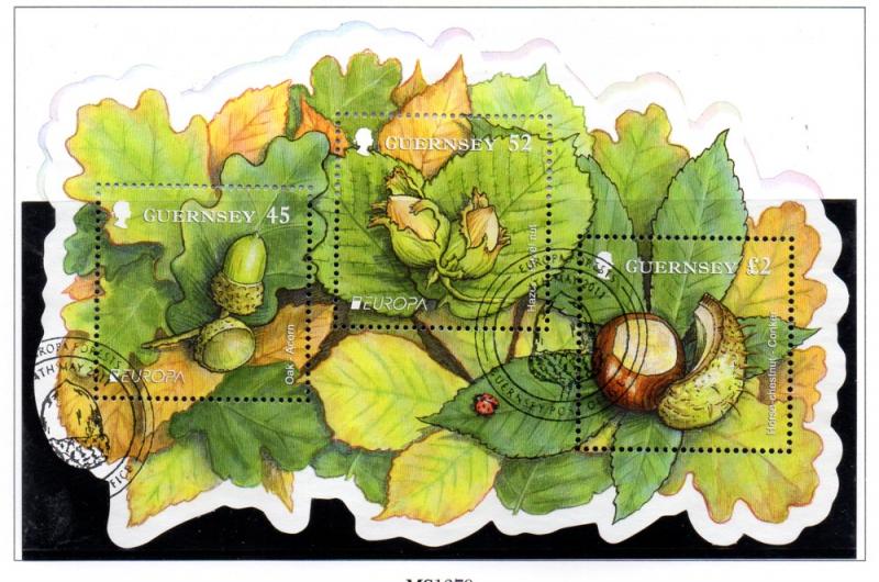 Guernsey Sc 1127a 2011 Europa Forests stamp sheet used