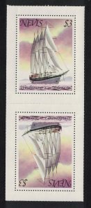 Nevis 'Polynesia' Cruise Schooner Tete-Beche 1980 MNH SG#54 MI#42C