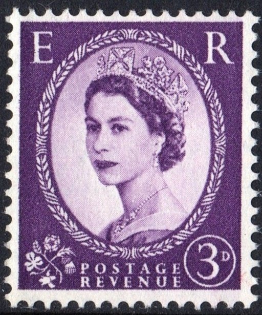 Great Britain #358c 3d Queen Elizabeth II: Graphite Lines Single (1959) MNH