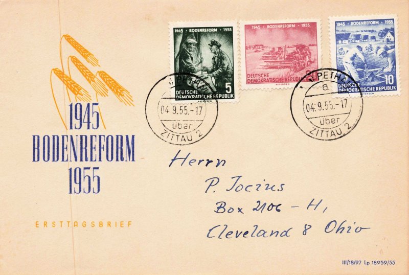 GERMANY  DDR 1955 YEAR SET OF FDC  231//277, B27  NO 271