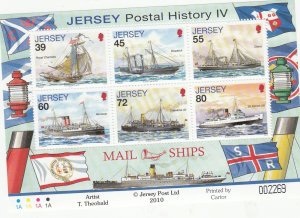 Jersey 2010,  Postal history , Souvenir Sheet, NHM