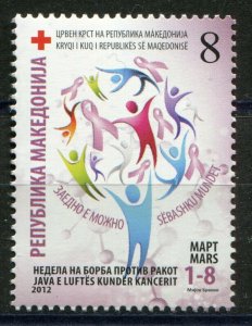 103 - MACEDONIA 2012 - Red Cross - Anti Cancer - MNH Set