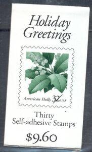 US Stamp #BK265 MNH - Holiday Greetings Unexploded Booklet